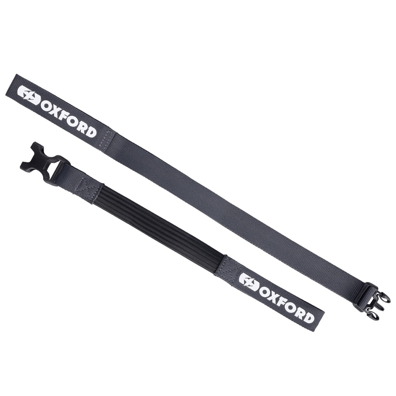 Oxford Atlas B-Clip bagageriemen 2 stuks grijs 26 mm x 1,2 m