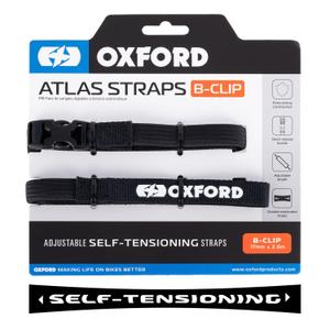 Oxford Atlas B-Clip bagageriemen 2 stuks zwart 17 mm x 2 m