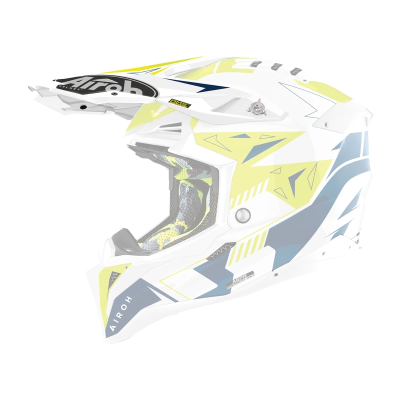 Helmvizier voor Airoh Aviator Spin geel-blauw glanzend