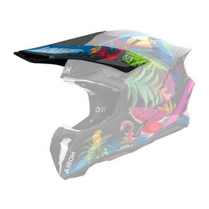 Helmvizier voor Airoh Twist 3 Amazonia zwart en blauw