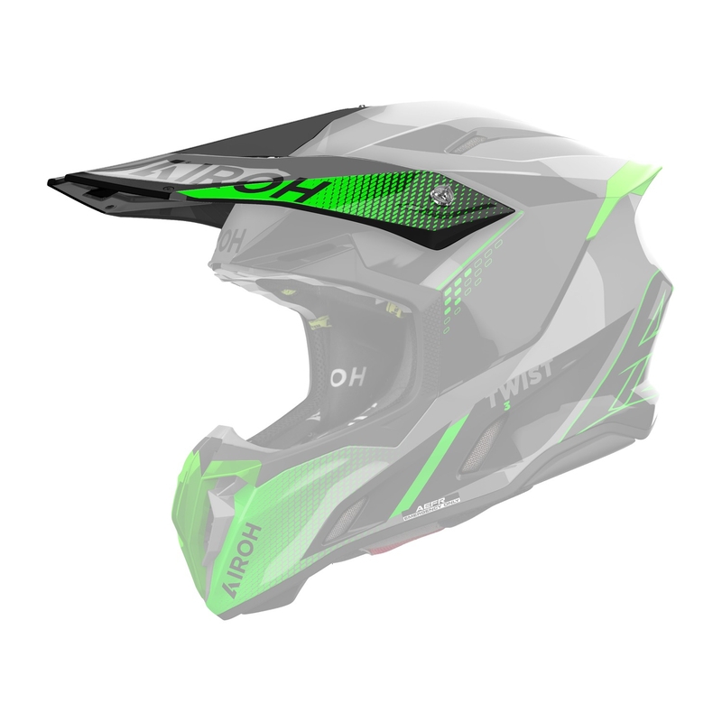 Helmvizier Airoh Twist 3 Shard groen glanzend