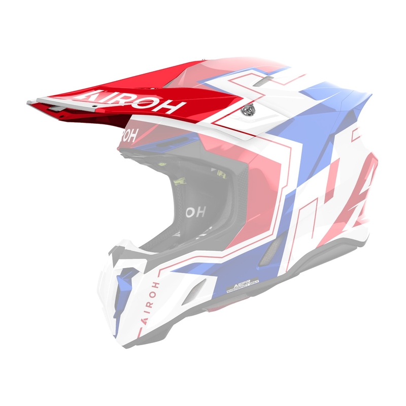 Helmvizier voor Airoh Twist 3 Dizzy blauw-rood glanzend