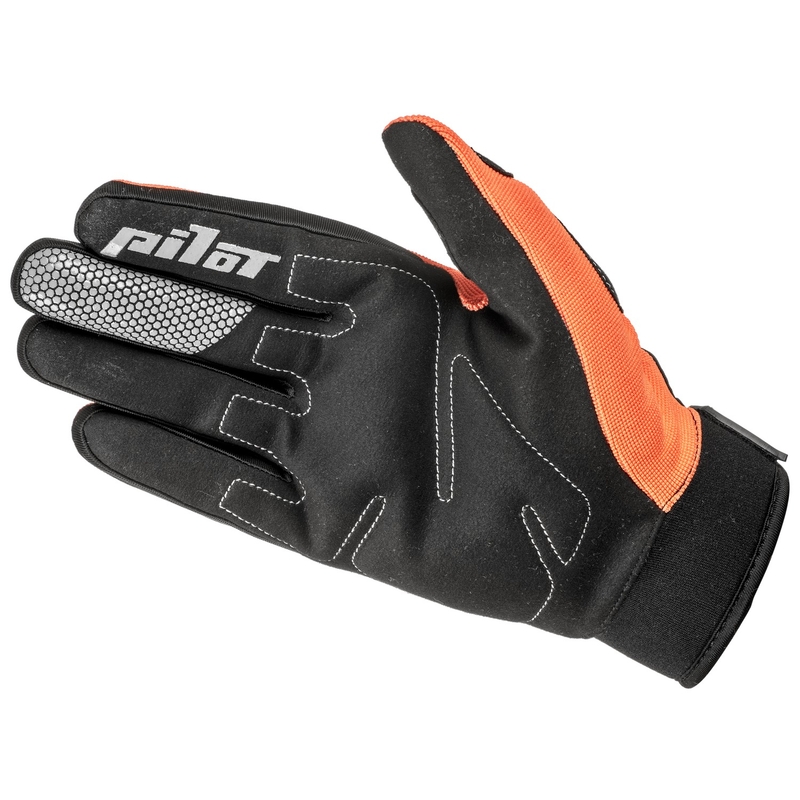 Motorcrosshandschoenen voor kinderen Pilot Pioneer fluor oranje-zwart
