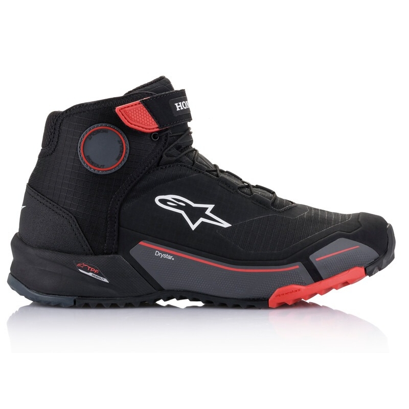 Alpinestars CR-X Drystar Honda Collectie zwart-rood-grijs motorlaarzen