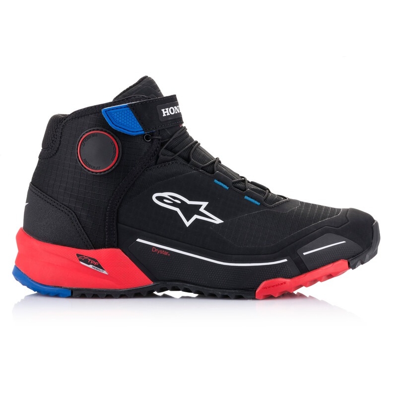 Alpinestars CR-X Drystar Honda Collectie Zwart-Rood-Blauw Motorfiets Laarzen