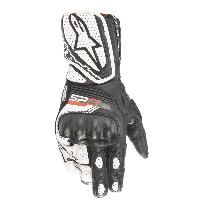 Alpinestars SP-8 Motorhandschoenen voor dames, zwart-wit