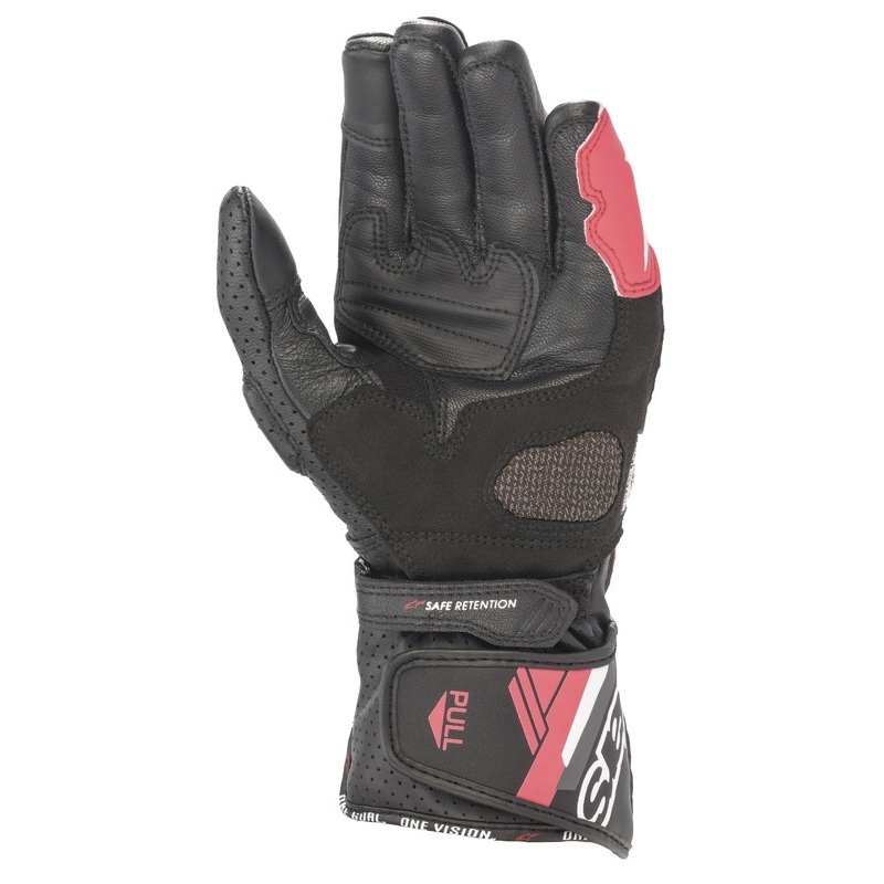 Alpinestars SP-8 motorhandschoenen voor dames zwart, wit en roze