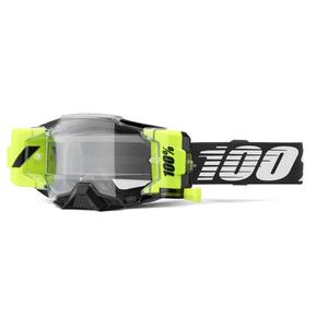 Motorcrossbril 100% - USA Armega Forecast zwart (helder glas)