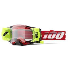 Motorcrossbril 100% - USA Armega Forecast rood (helder glas)