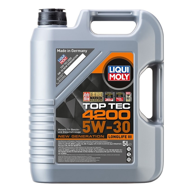 LIQUI MOLY Top Tec 4200 5W-30 Nieuwe generatie 5 l synthetische motorolie