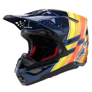 Alpinestars Supertech S-M10 motorcrosshelm TROY LEE DESIGNS parelblauw-fluor oranje-geel-rood