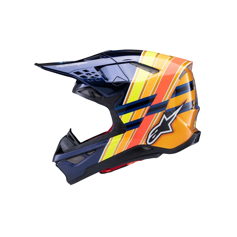 Alpinestars Supertech S-M10 motorcrosshelm TROY LEE DESIGNS parelblauw-fluor oranje-geel-rood