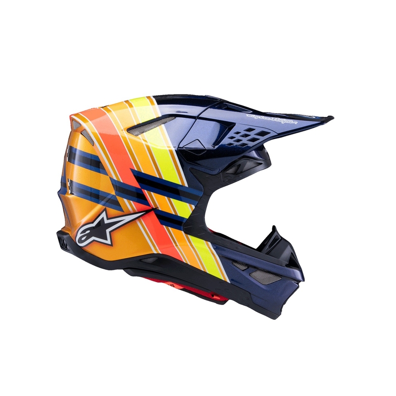Alpinestars Supertech S-M10 motorcrosshelm TROY LEE DESIGNS parelblauw-fluor oranje-geel-rood