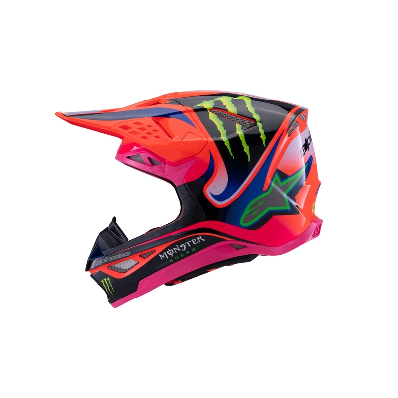 Alpinestars Supertech S-M10 HAIDEN DEEGAN edition crosshelm fluo oranje-paars-roze-groen