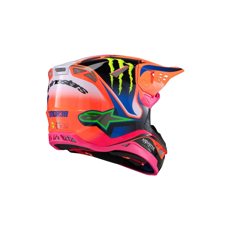 Alpinestars Supertech S-M10 HAIDEN DEEGAN edition crosshelm fluo oranje-paars-roze-groen