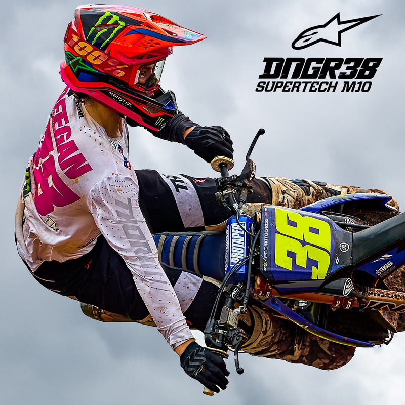 Alpinestars Supertech S-M10 HAIDEN DEEGAN edition crosshelm fluo oranje-paars-roze-groen