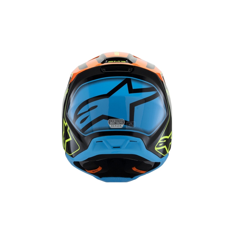 Alpinestars S-M3 FRAY kindercrosshelm zwart-fluo oranje-fluo geel-turquoise