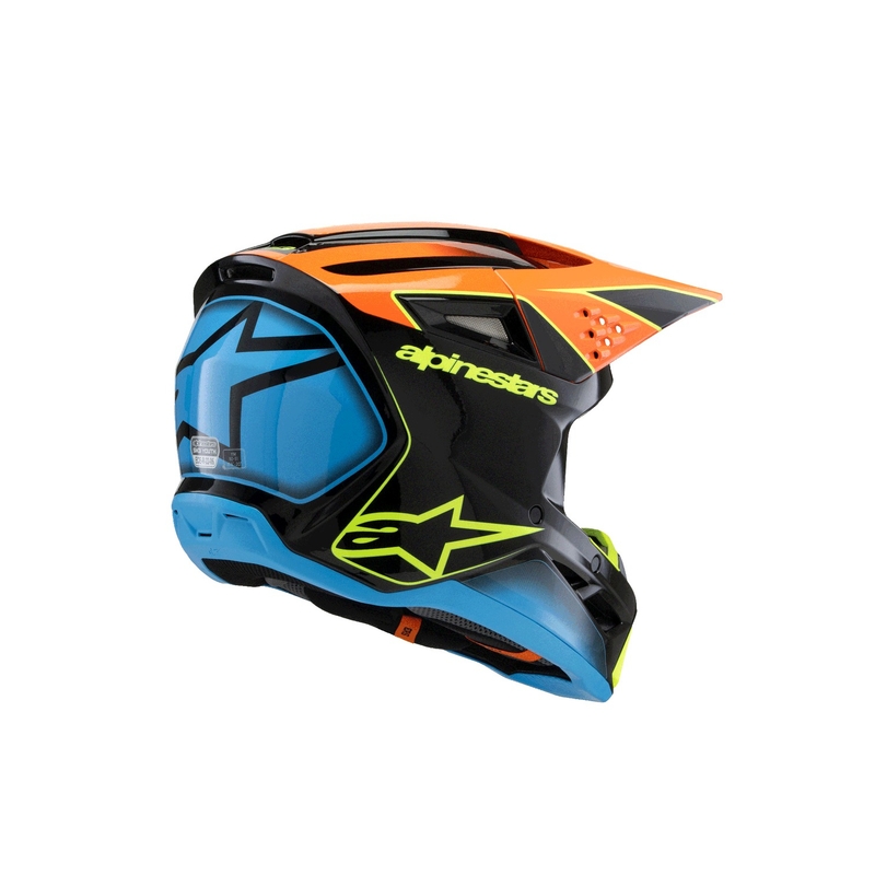 Alpinestars S-M3 FRAY kindercrosshelm zwart-fluo oranje-fluo geel-turquoise