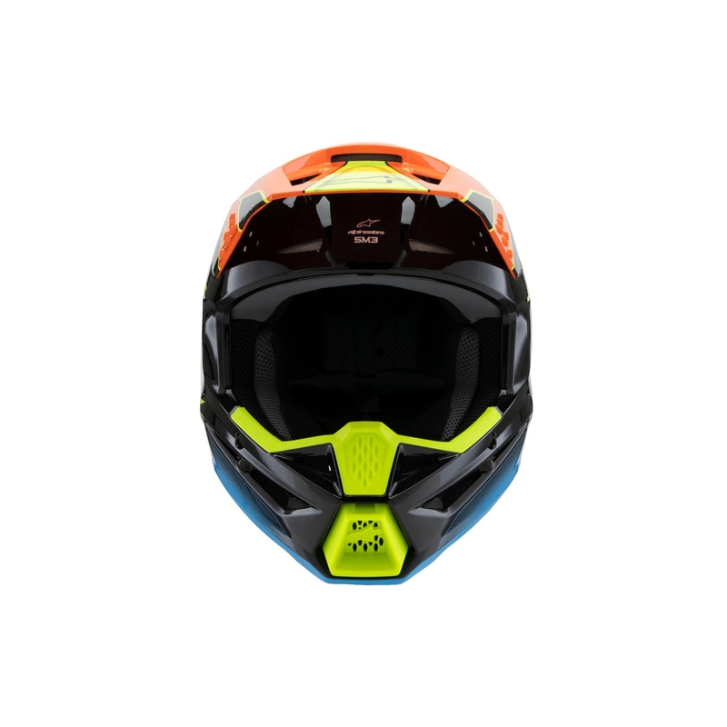 Alpinestars S-M3 FRAY kindercrosshelm zwart-fluo oranje-fluo geel-turquoise