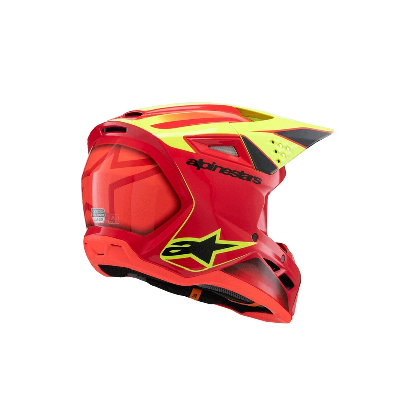 Alpinestars S-M3 FRAY kindercrosshelm rood-fluo geel-zwart