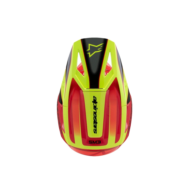 Alpinestars S-M3 FRAY kindercrosshelm rood-fluo geel-zwart