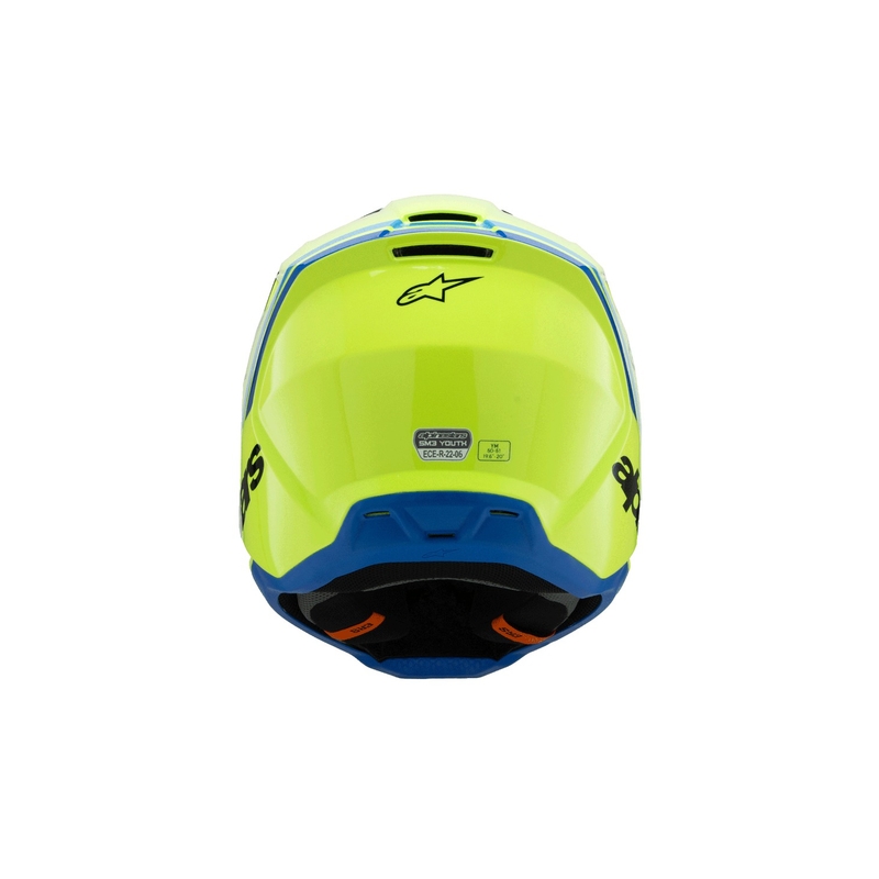Alpinestars S-M3 RADIUM kindercrosshelm fluo geel-zwart-blauw