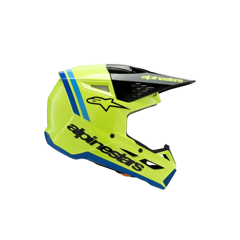 Alpinestars S-M3 RADIUM kindercrosshelm fluo geel-zwart-blauw
