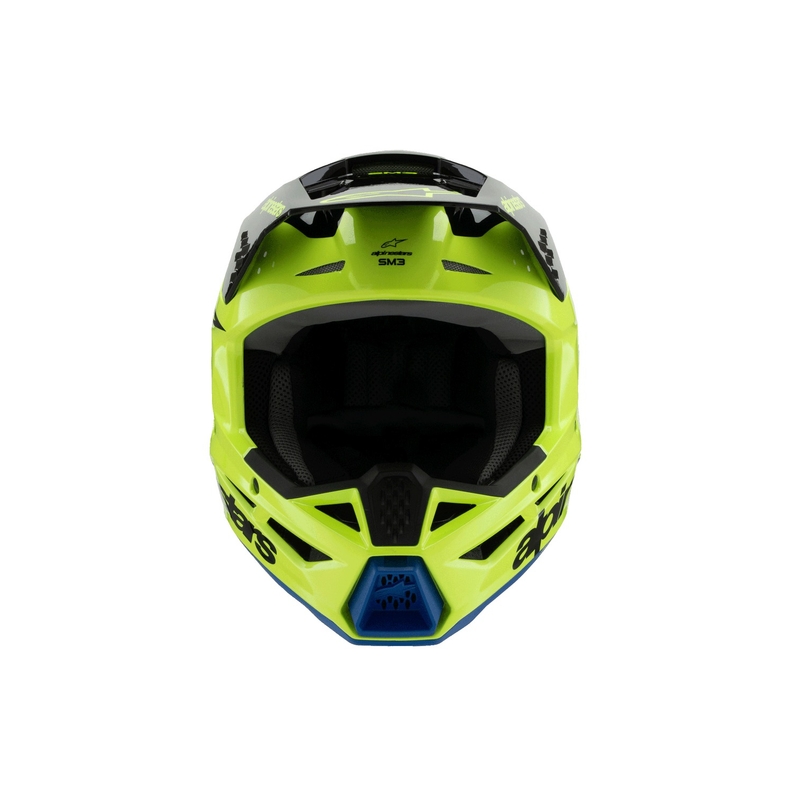 Alpinestars S-M3 RADIUM kindercrosshelm fluo geel-zwart-blauw