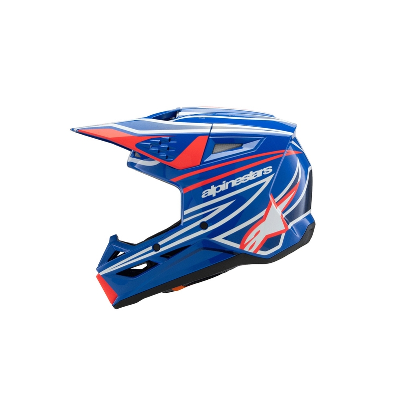 Alpinestars S-M3 WURX kindercrosshelm blauw-rood-wit-zwart