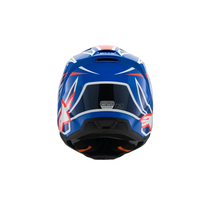 Alpinestars S-M3 WURX kindercrosshelm blauw-rood-wit-zwart