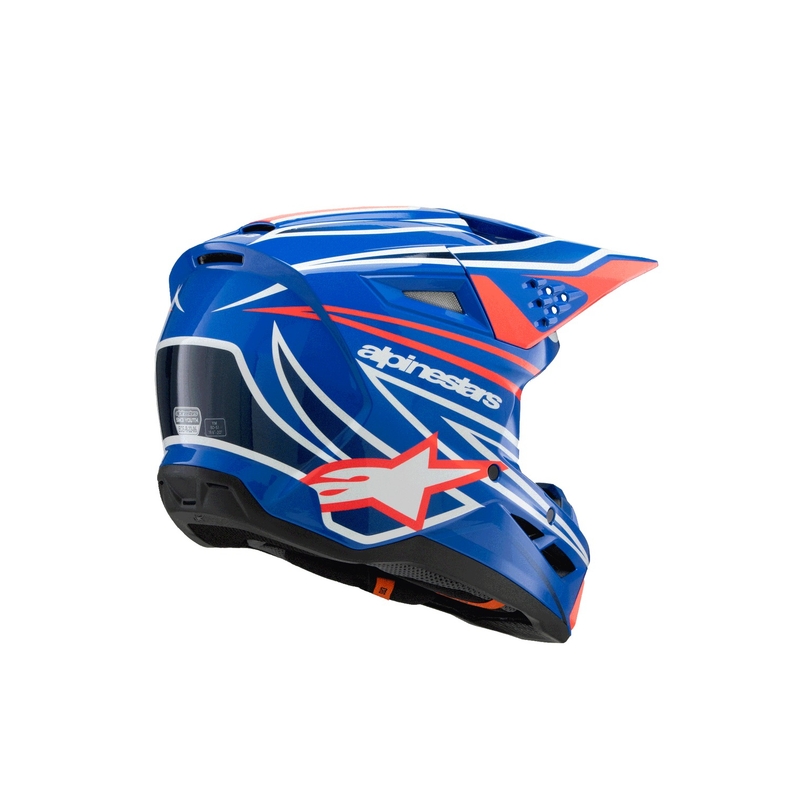 Alpinestars S-M3 WURX kindercrosshelm blauw-rood-wit-zwart