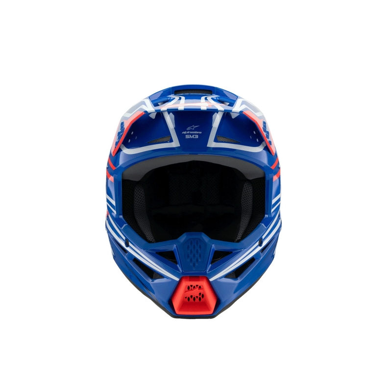 Alpinestars S-M3 WURX kindercrosshelm blauw-rood-wit-zwart