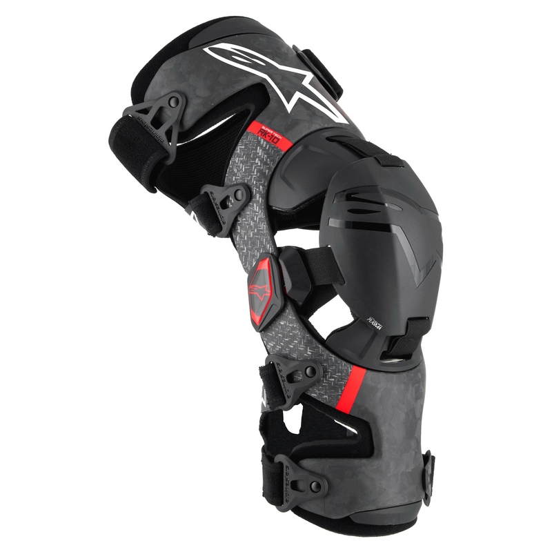 Alpinestars Supertech RK-10 Plasma kniebraces zwart-rood