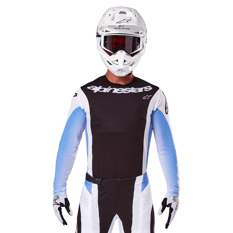 Alpinestars Techstar Melt motorcross trui zwart en blauw