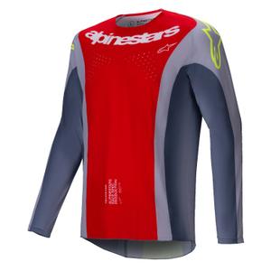 Alpinestars Techstar Melt motorcross trui rood-grijs