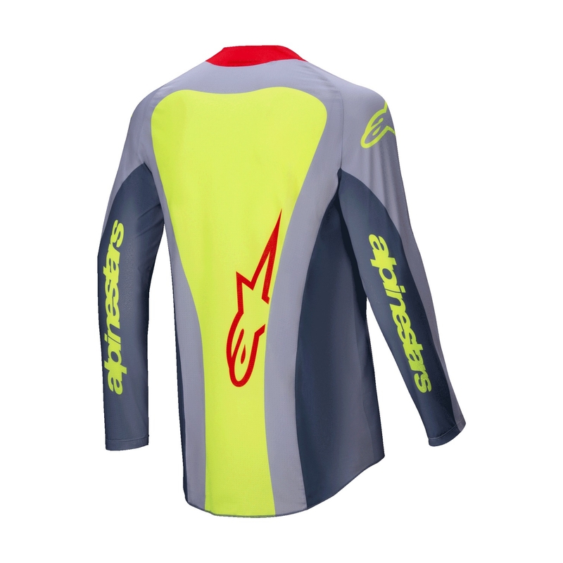 Alpinestars Techstar Melt motorcross trui rood-grijs