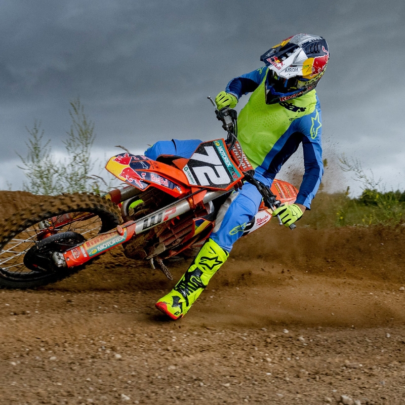 Alpinestars Techstar Melt fluo geel-blauw motocross shirt