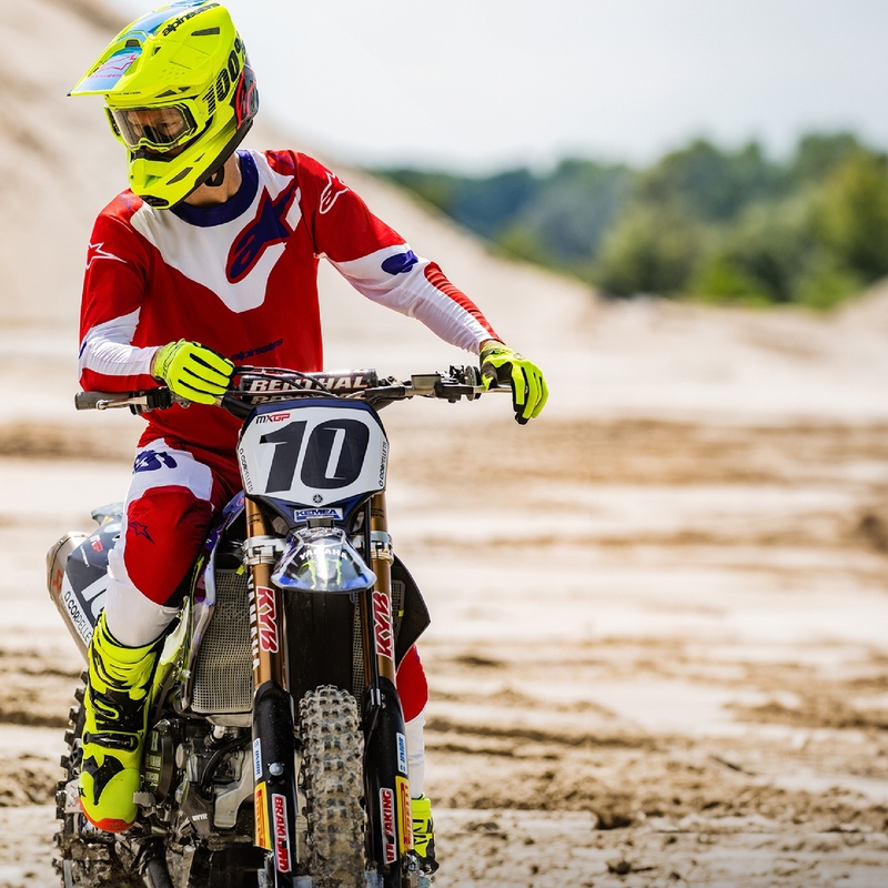 Alpinestars Racer Veil motorcross trui rood en wit