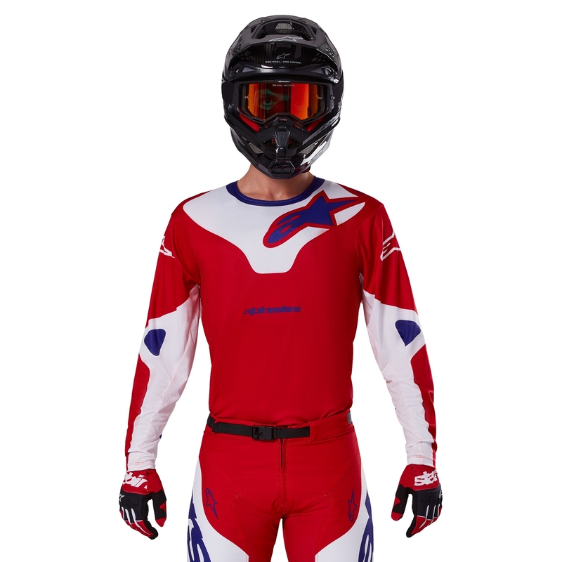 Alpinestars Racer Veil motorcross trui rood en wit