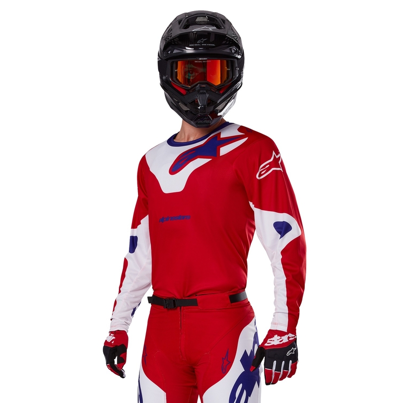 Alpinestars Racer Veil motorcross trui rood en wit