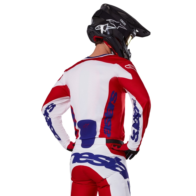 Alpinestars Racer Veil motorcross trui rood en wit