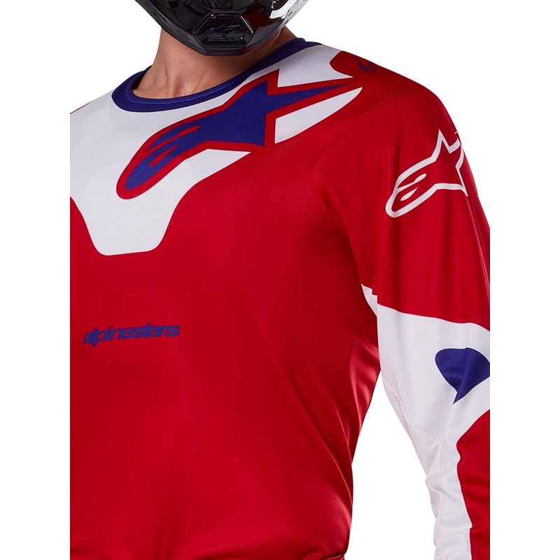 Alpinestars Racer Veil motorcross trui rood en wit