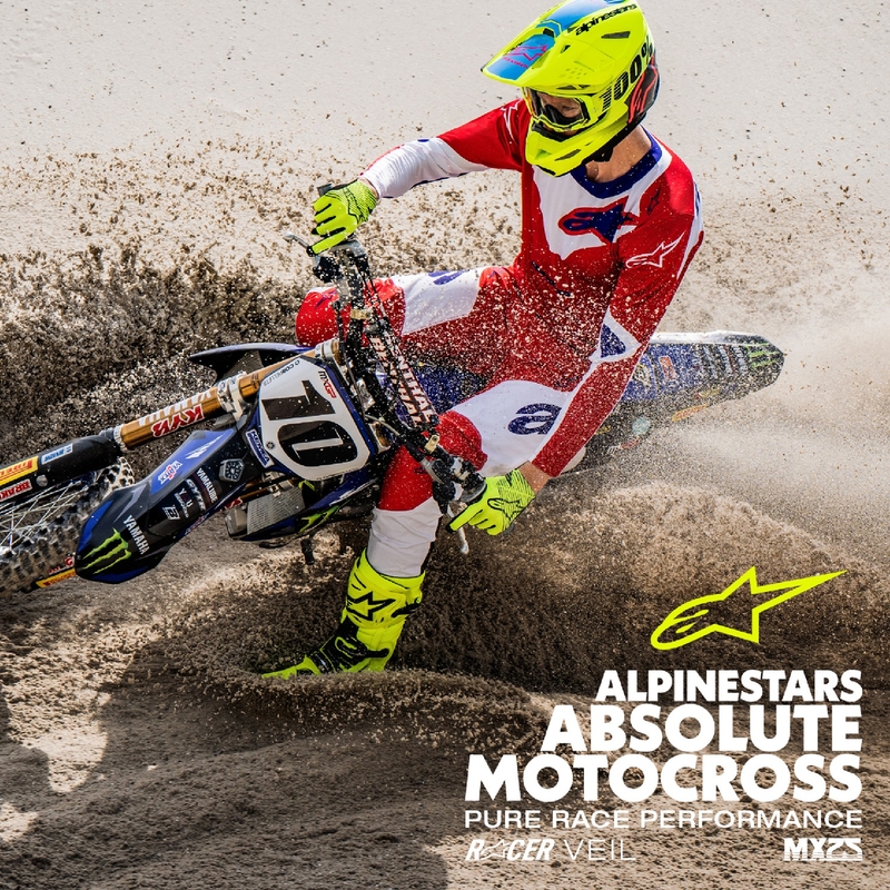 Alpinestars Racer Veil motorcross trui rood en wit