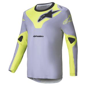 Alpinestars Racer Veil motorcross trui grijs-fluo geel