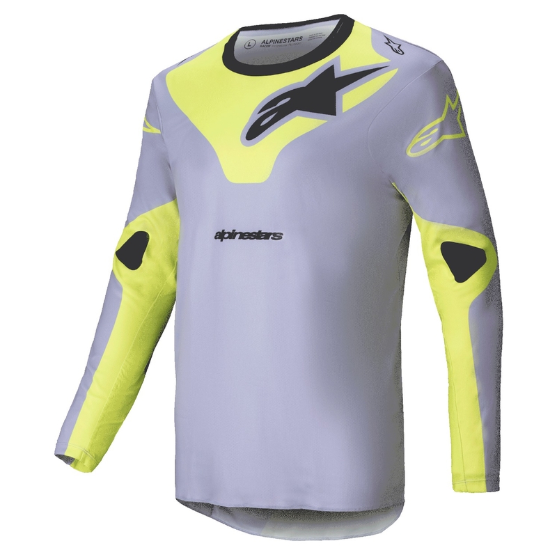 Alpinestars Racer Veil motorcross trui grijs-fluo geel