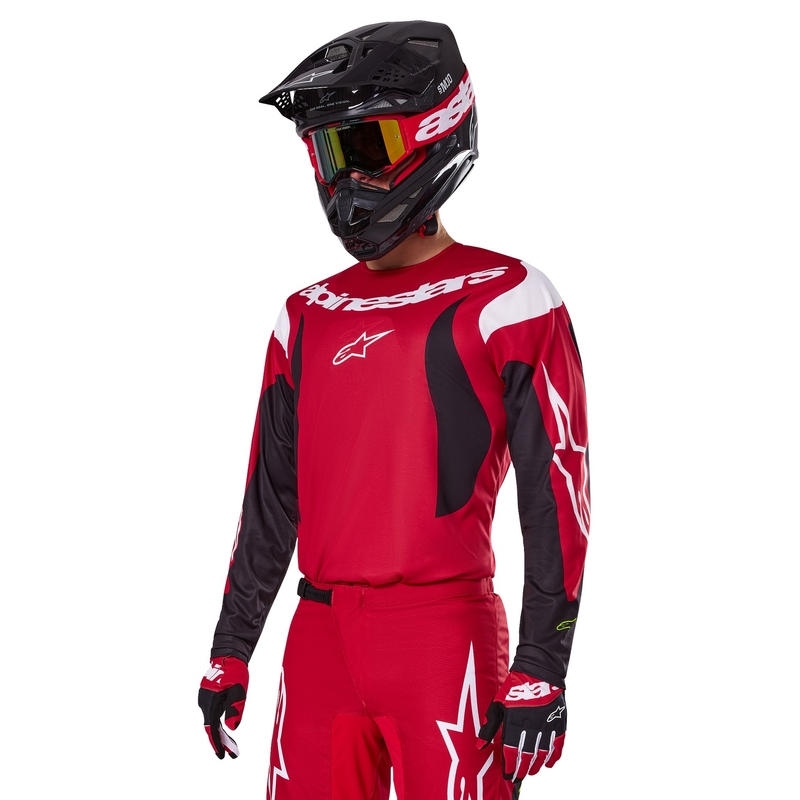 Alpinestars Fluid Haul motorcross trui rood en zwart