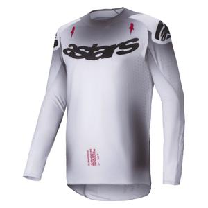 Alpinestars Supertech Maker motorcross trui zilver en zwart