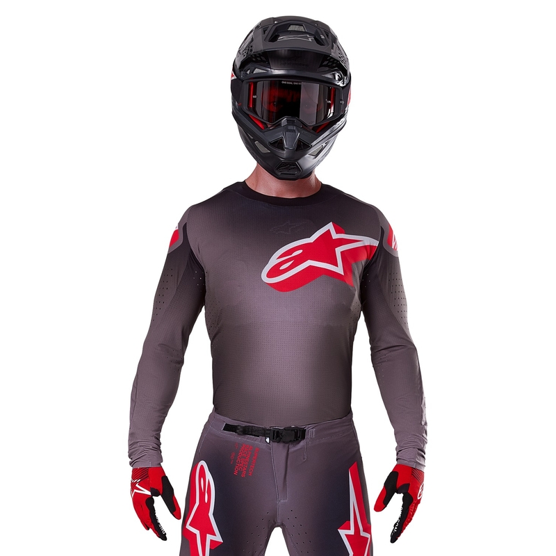 Alpinestars Supertech Lipan Rook Rood Motorcross Trui