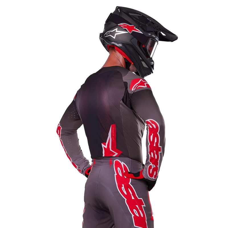 Alpinestars Supertech Lipan Rook Rood Motorcross Trui