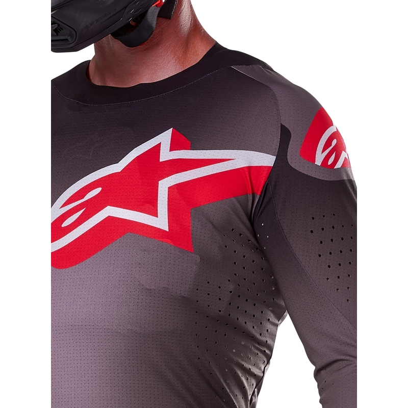 Alpinestars Supertech Lipan Rook Rood Motorcross Trui